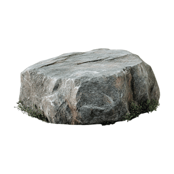A rock sitting on top of grass png