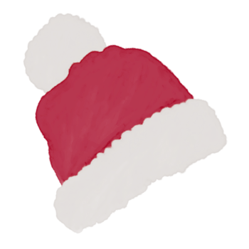 Cute Watercolor red and white Winter Hat Hand Painted Cozy Hat Illustration for Seasonal Fashion Designs png