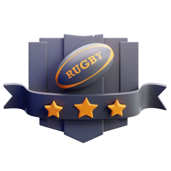 Rugby Badge 3D Illustration png