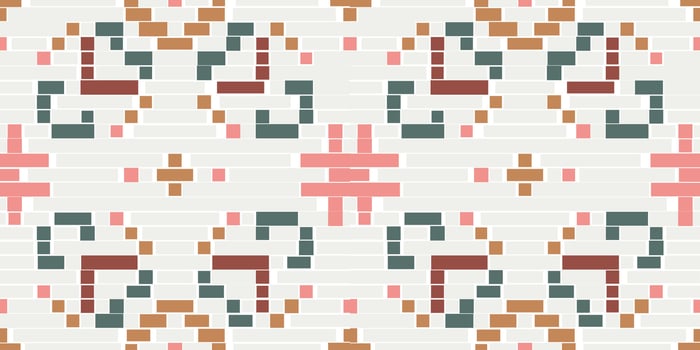 Repeating Pattern Ethnic Design Patternfolk Embroidery, Aztec Geometric Ornament Print. Design for Carpet, Wallpaper, Clothing, Wrapping, Fabric vector
