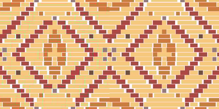 Pixelated Traditional Granny Square Patternfolk Embroidery, Aztec Geometric Ornament Print. Design for Carpet, Wallpaper, Clothing, Wrapping, Fabric vector