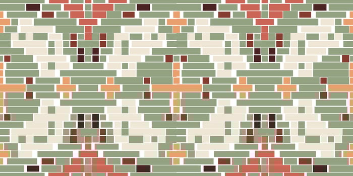 Ethnic Fabric Pixel Ndebele Traditional Pattern Artfolk Embroidery, Aztec Geometric Ornament Print. Design for Carpet, Wallpaper, Clothing, Wrapping, Fabric vector