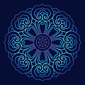 Colorful mandala ornament vector