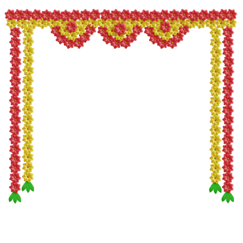 Diwali Flower Garland 3d Illustration png