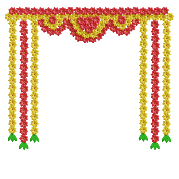 Flower Garland Decoration 3d Illustration png