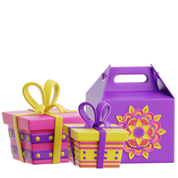 Diwali Gifts Decoration 3d Illustration png