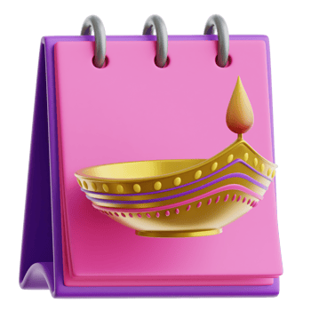 Diwali Calendar 3d Illustration png
