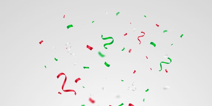 confetti background red and green for festival decoration illustration vector