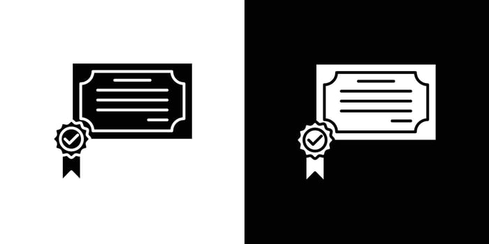 Certificate icon Art design illustration vector