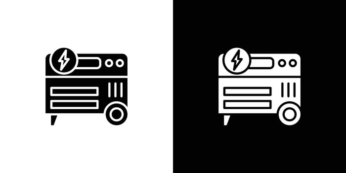Portable power generator icon Art design illustration vector