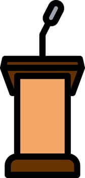 Podium Line Filled Icon vector