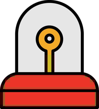 Siren Line Filled Icon vector