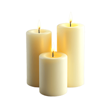 A glowing candle burns brightly, creating a warm and romantic atmosphere in the dark png