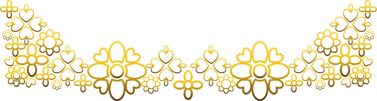 Modern Golden Flower Arrangement Frame png