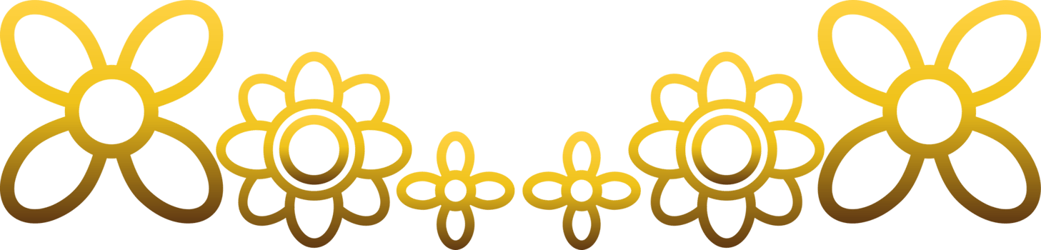 Golden Blooms Decorative Frame png
