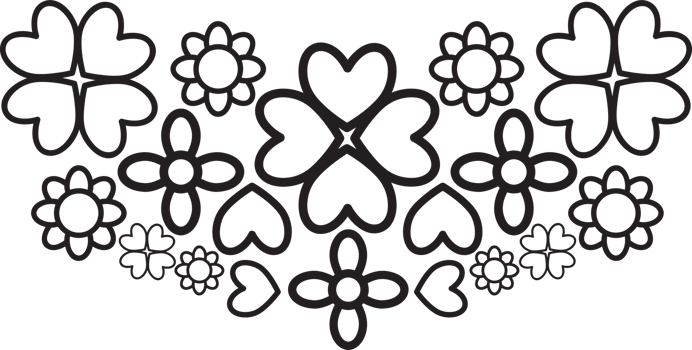 Outlined Frame with Garden ornament png