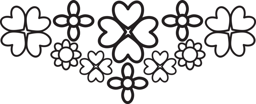 Subtle Floral Line Art Frame png