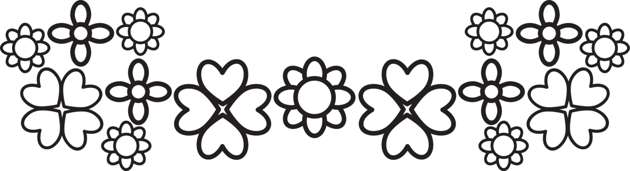 Black and White Bloom Frame Design png