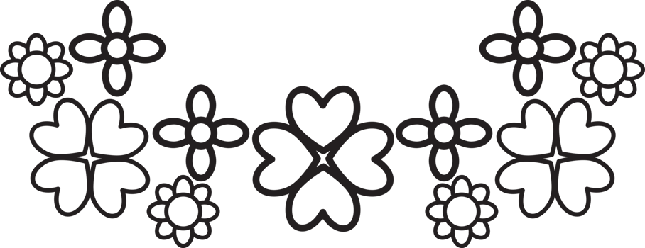 Minimal Floral Frame in Contour Style png