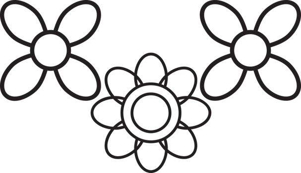 Botanical Flower Frame for Print png