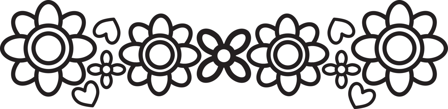 Elegant Pen Line Floral Frame png