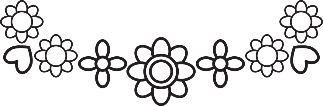 Flower Line Art Frame png