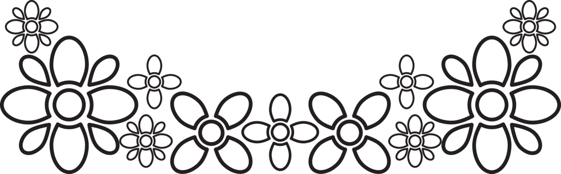 Clean Botanical Frame in Black Ink png