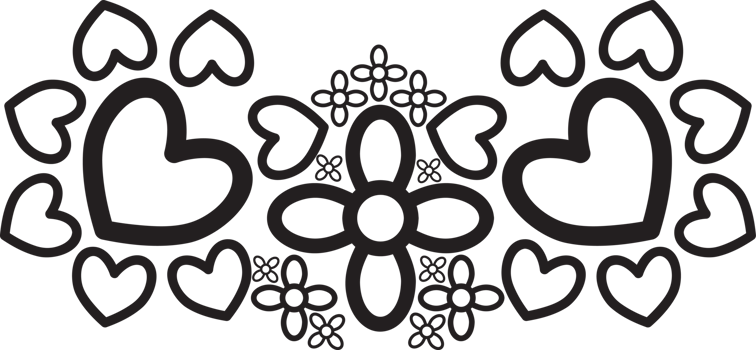 Hand-Drawn Monochrome Flower Frame png
