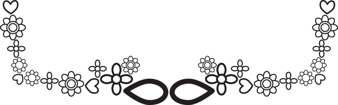 Black Ink Garden Frame Design png