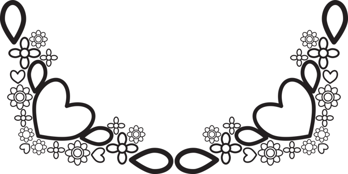Delicate Bloom Line Border png