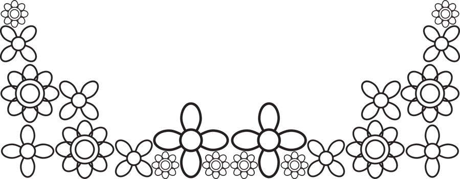 Classic Inked Flower Frame png