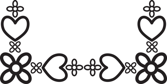 Decorative Floral Frame Outline png