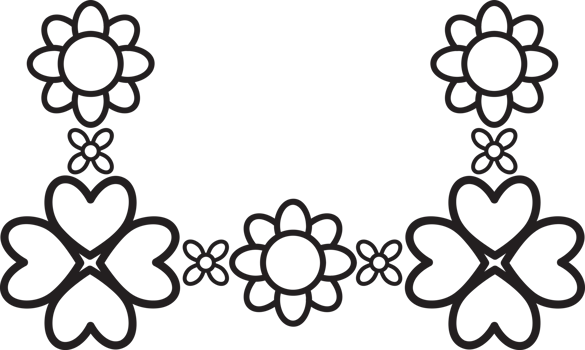 Floral Frame for Coloring Pages png