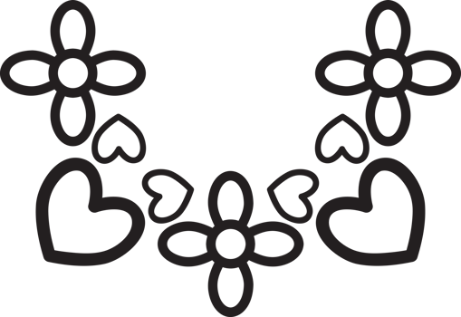 Delicate Line Flower Frame png