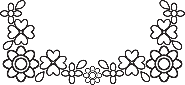 Elegant Garden Frame in Line Art png