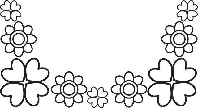 Intricate Botanical Outline Frame png