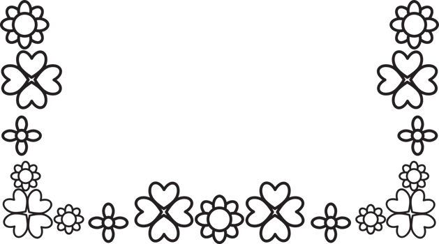 Floral Line Drawing Border png