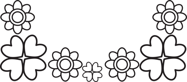 Detailed Flower Frame in Black Ink png