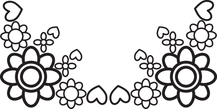 Vintage Floral Outline Frame png