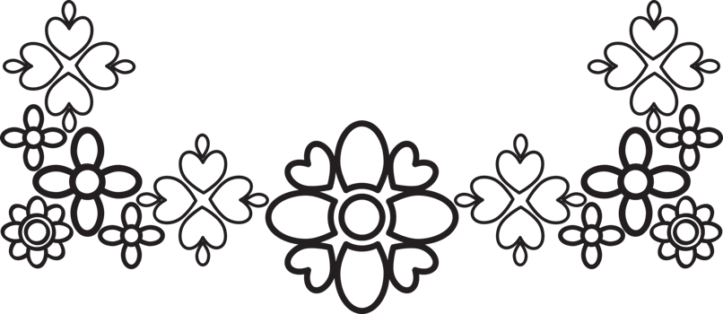 Botanical Black and White Border png