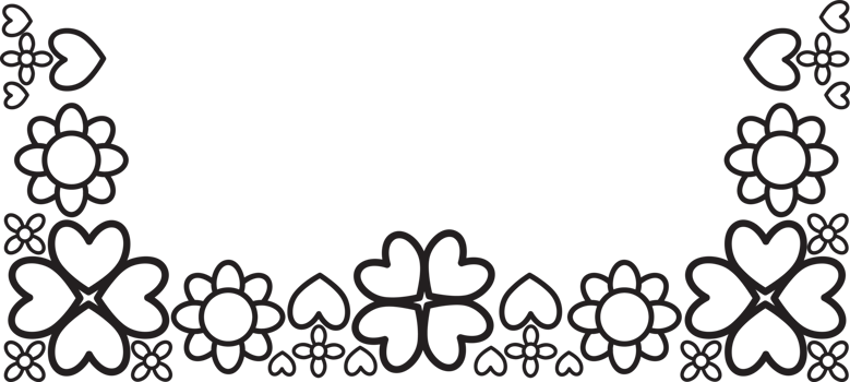 Classic Floral Outline Frame png