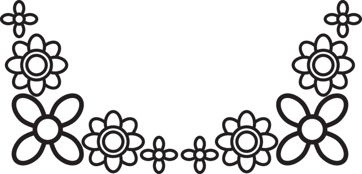 Minimalist Line Art Flower Frame png