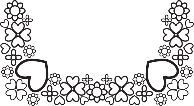 Elegant Black and White Floral Frame png