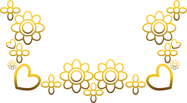 Goldleaf Floral Border png