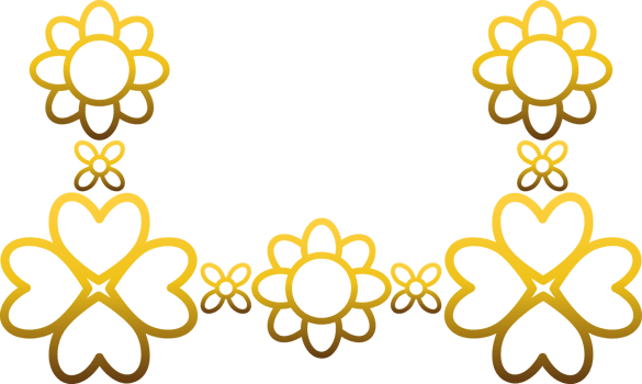 Bloom and Gold Frame png