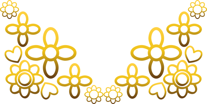 Shimmering Floral Frame png