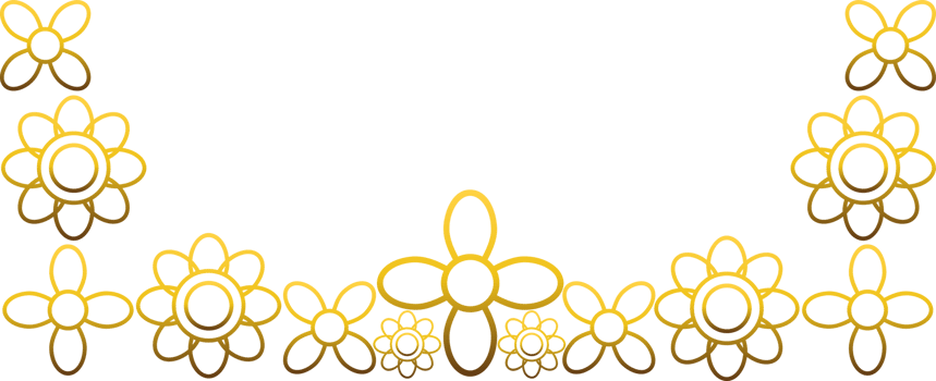 Chic Floral Border in Gold png