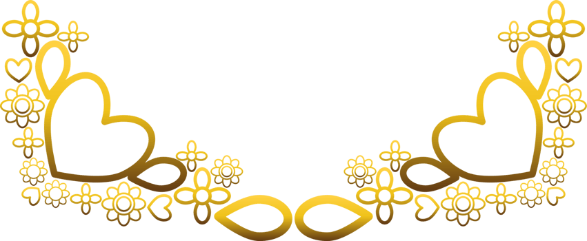 Luxury Gold Flower Frame png