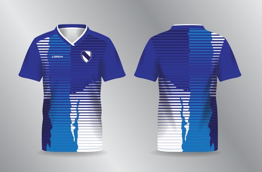 blue pattern for sport shirt template vector