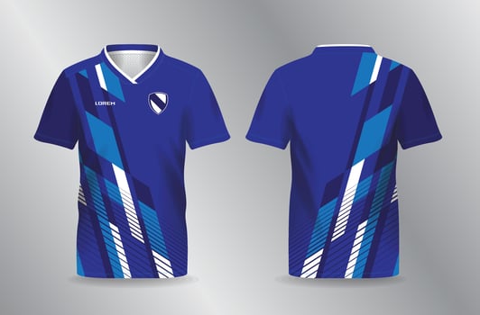 background blue abstract pattern for sport jersey shirt template vector